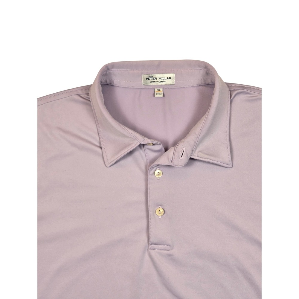 Peter Millar Polo Shirt Mens‎ XL Lavender MF22EK01S Excellent Summer Comfort